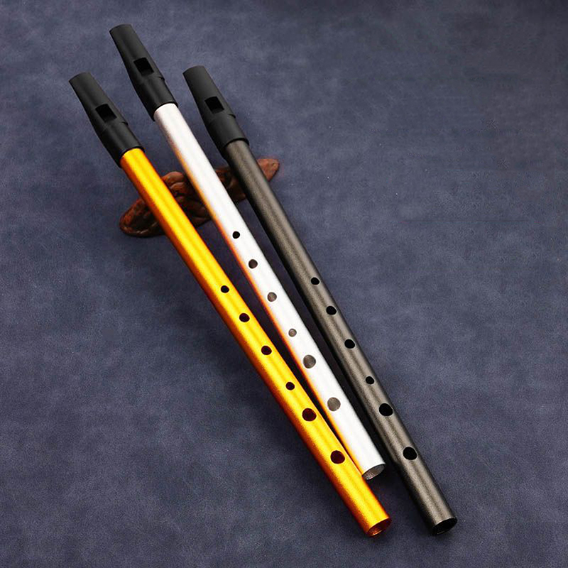 Tin Whistle Flute - 1 sifflet irlandais authentique en métal,