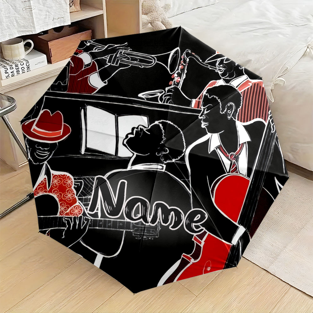 Musical Instrument And Names - Parapluie personnalisé avec nom, 