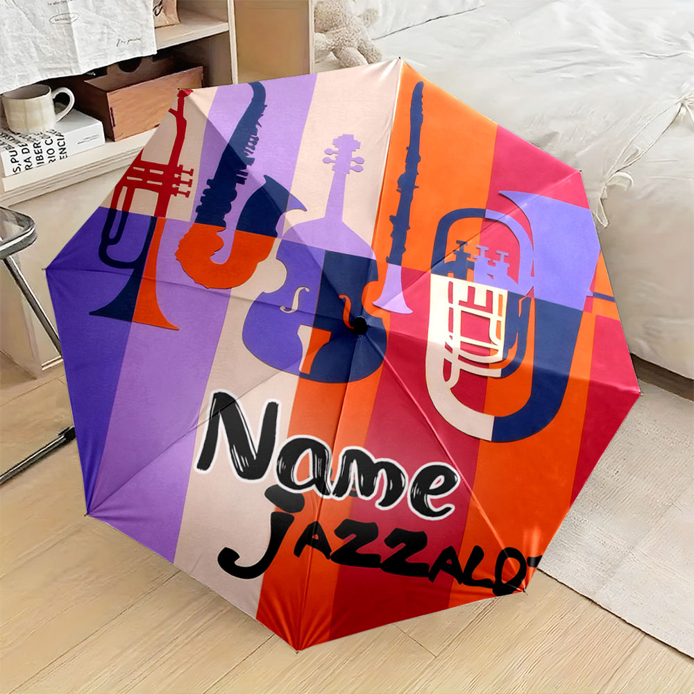 Musical Instrument And Names - Parapluie personnalisé avec nom, 
