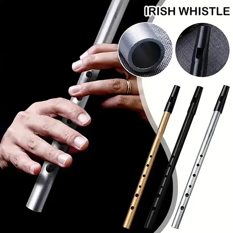 Tin Whistle Flute - Sifflet en étain avec clé C/D,