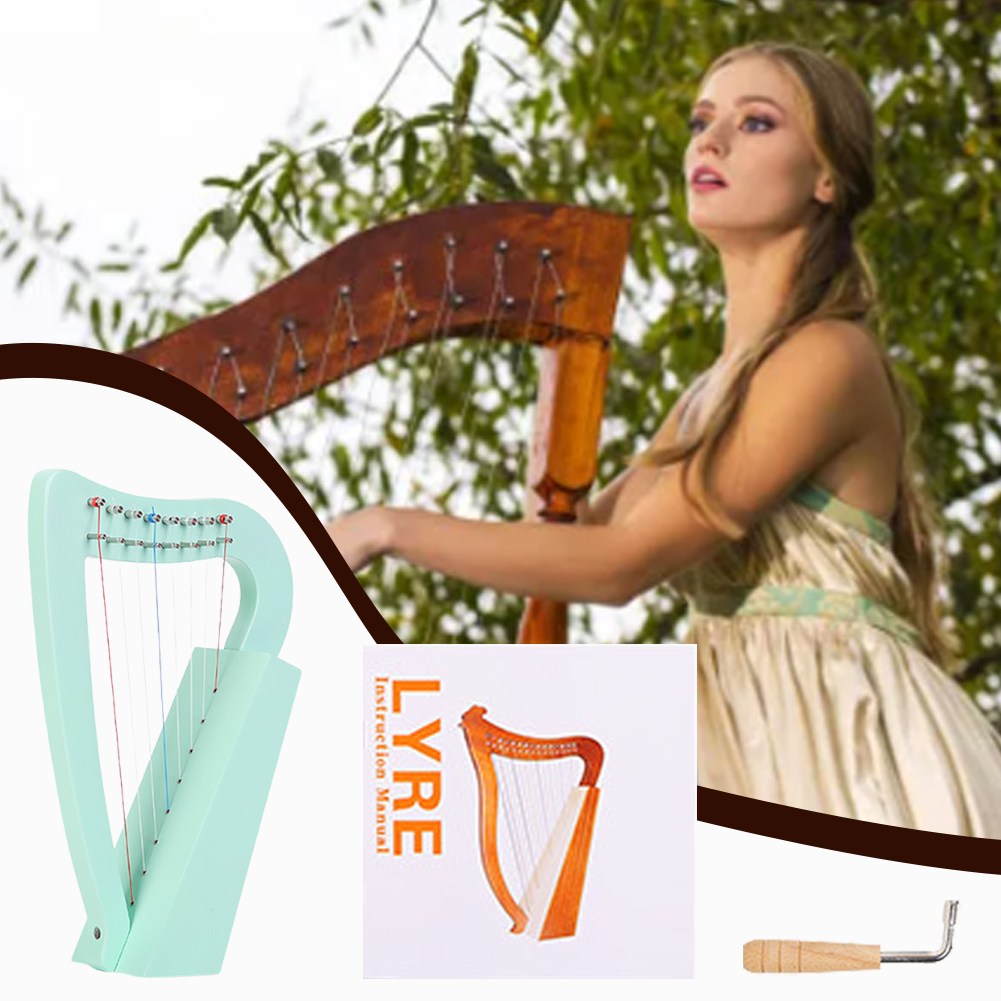 Harpe lyre à 8 cordes en bois  - Musical Instrument Harp avis et prix