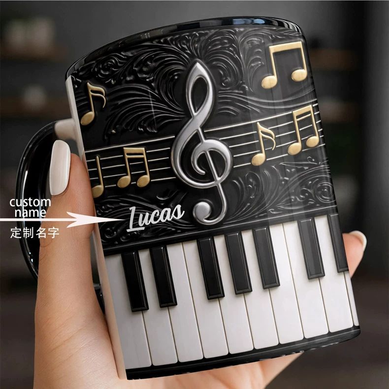 Tasse en céramique personnalis - Musical Instrument And Names avis et prix