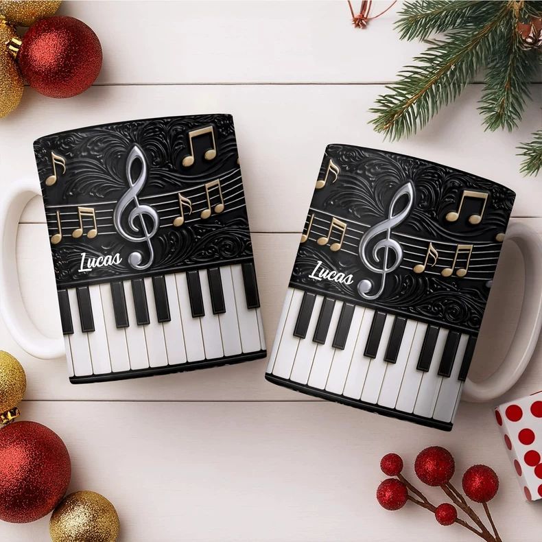 Tasse en céramique personnalis - Musical Instrument And Names avis et prix