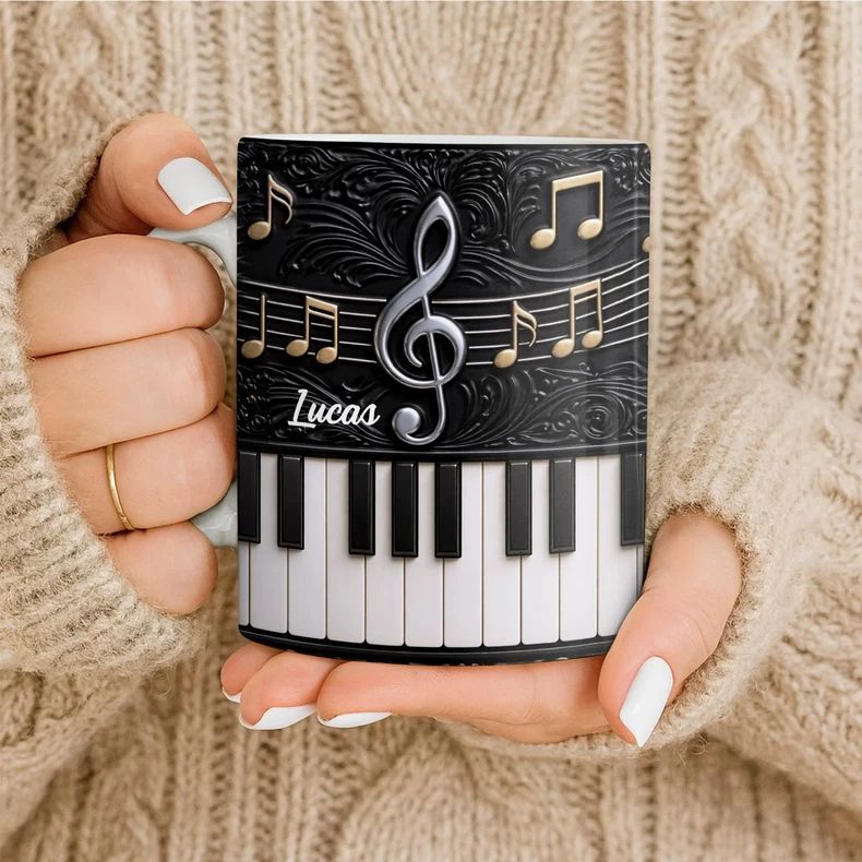 Tasse en céramique personnalis - Musical Instrument And Names avis et prix