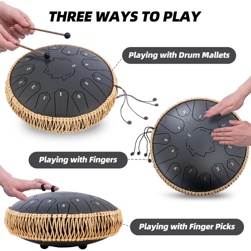 Hluru langue en acier Glucopho - Musical Instrument Morocco avis et prix